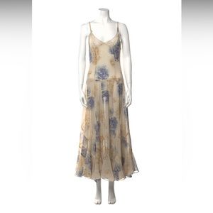 Les Habitudes Floral Sheer Gown